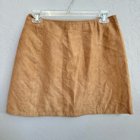 Darling Wild Blue Faux Suede Mini Skirt - Picture 3 of 7